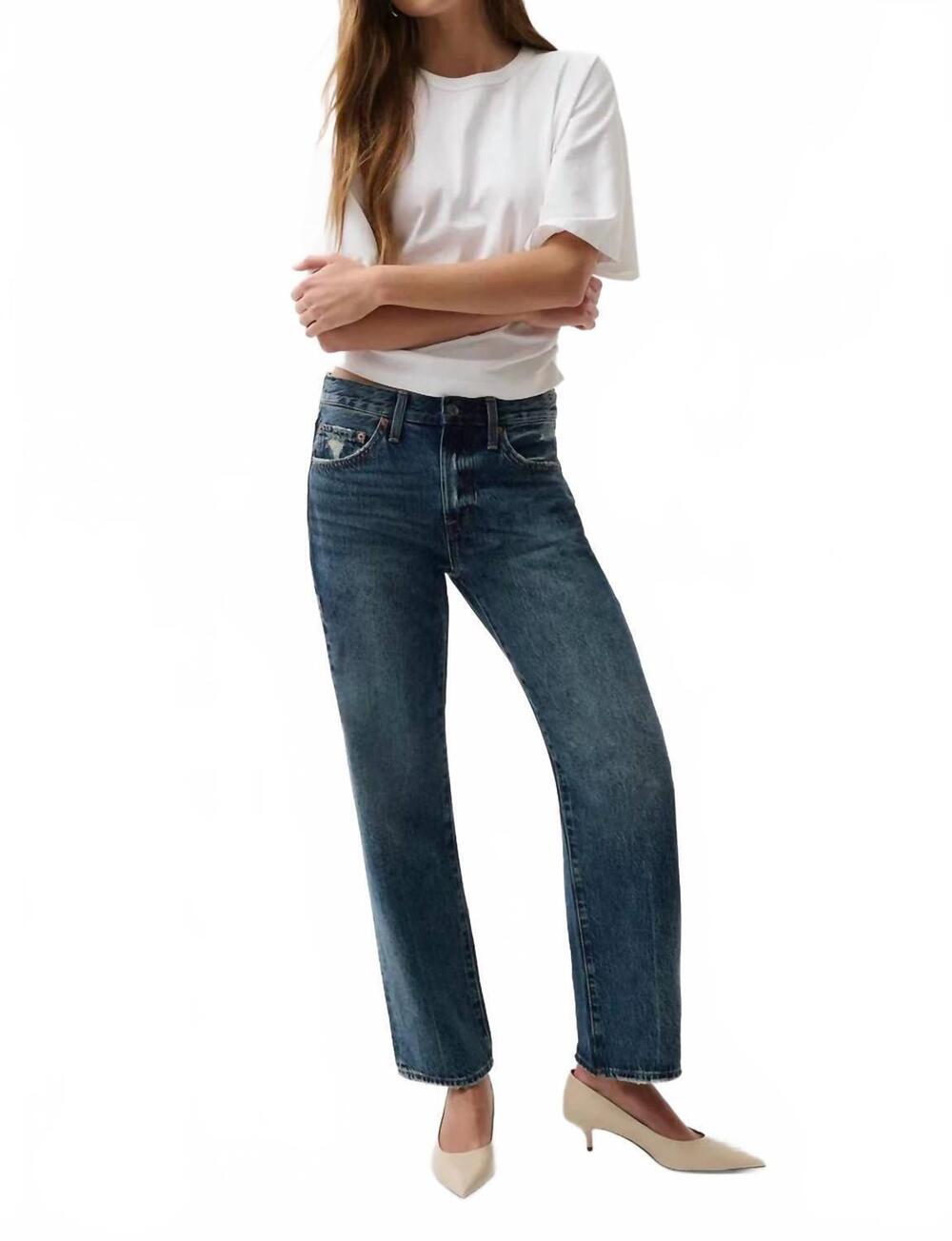 NEW PISTOLA lexi bowed straight leg jeans in artisan